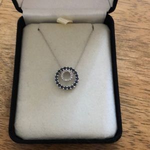 10WG Sapphire & Diamond necklace
